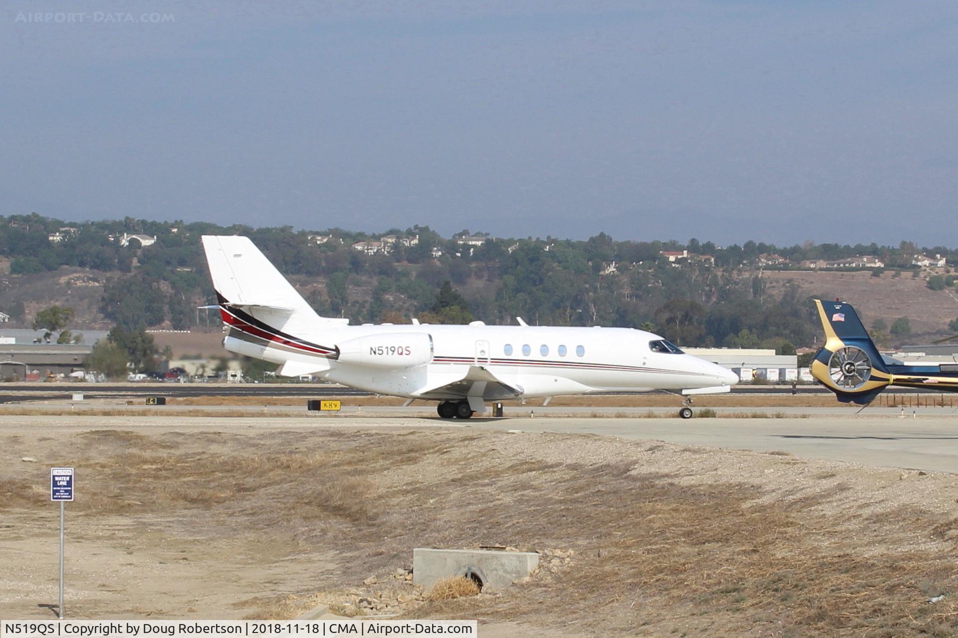 N519QS, 2016 Cessna 680A Citation Latitude C/N 680A-0054, 2016 Cessna 680A CITATION LATITUDE, two Pratt & Whitney PW306D1 Turbofans 5,700 lb st each, 11 seats. At SUN AIR JETS ramp
