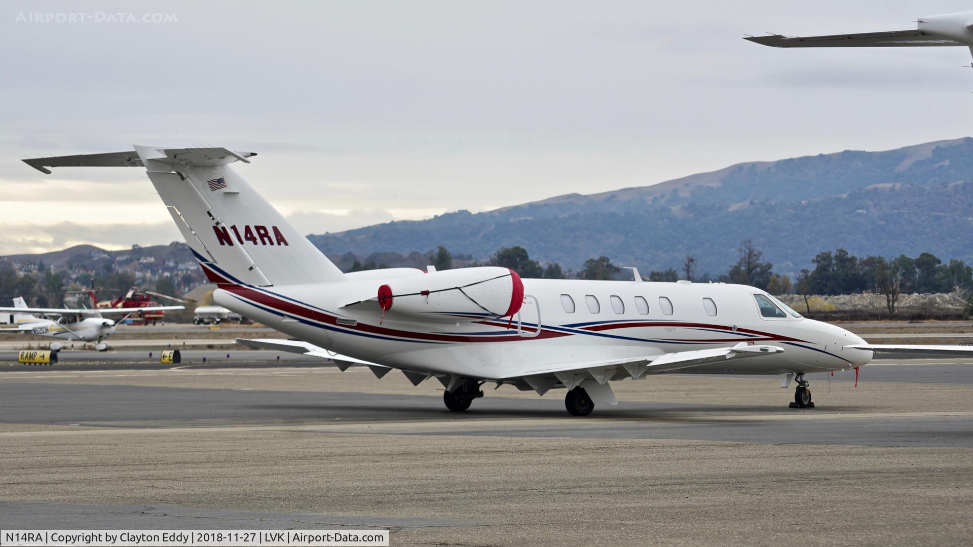 N14RA, 2011 Cessna 525C CitationJet CJ4 C/N 525C-0061, Livermore Airport California 2018.