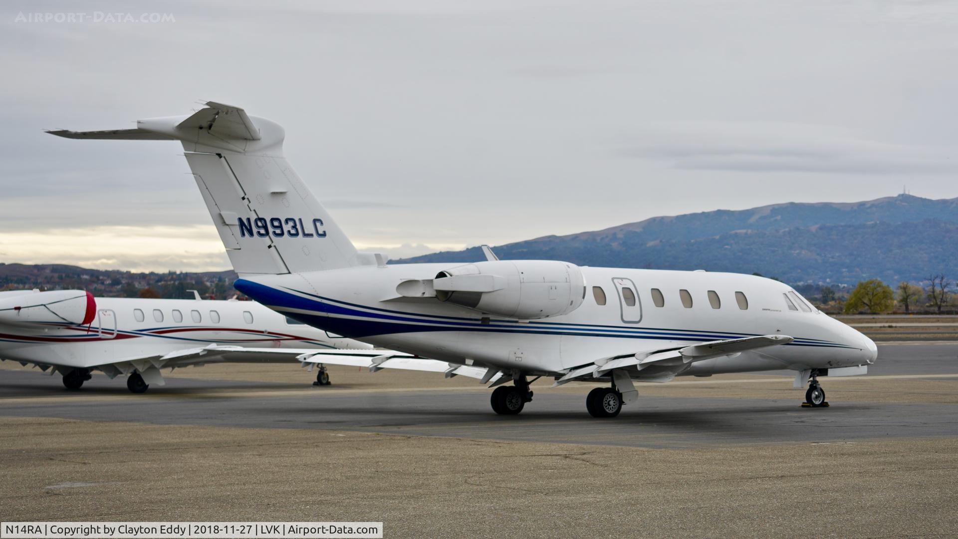 N14RA, 2011 Cessna 525C CitationJet CJ4 C/N 525C-0061, Livermore Airport California 2018.