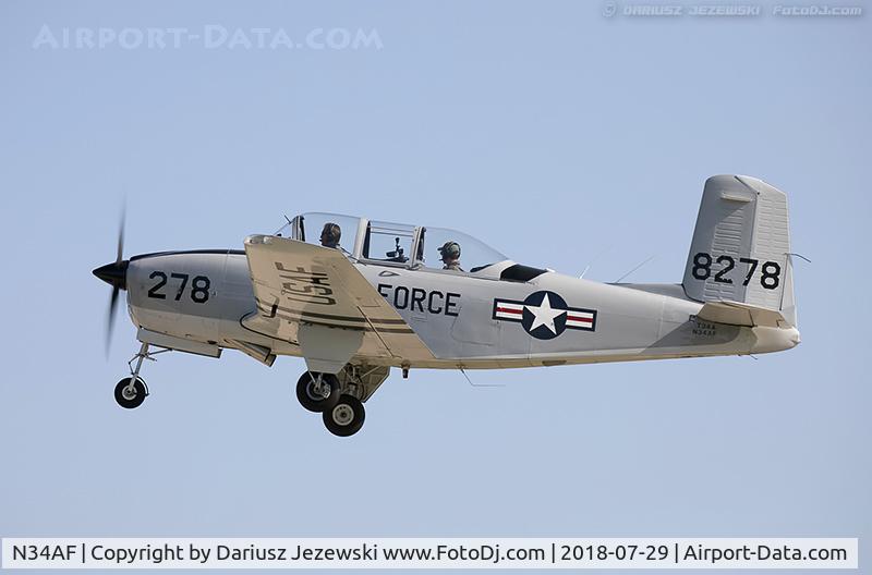 N34AF, Beech (CCF) T-34A (A45) Mentor C/N CCF34-51, Beech A45 (T-34A) Mentor  C/N CCF34-51, N34AF
