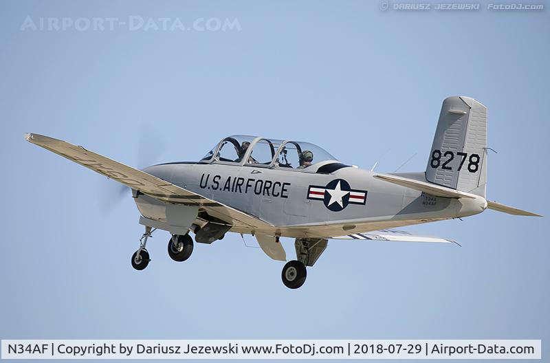 N34AF, Beech (CCF) T-34A (A45) Mentor C/N CCF34-51, Beech A45 (T-34A) Mentor  C/N CCF34-51, N34AF