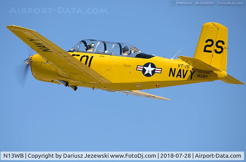 N13WB, 1956 Beech D-45 Mentor C/N BG-145, Beech D45(T-34B) Mentor  C/N BG-145, N13WB