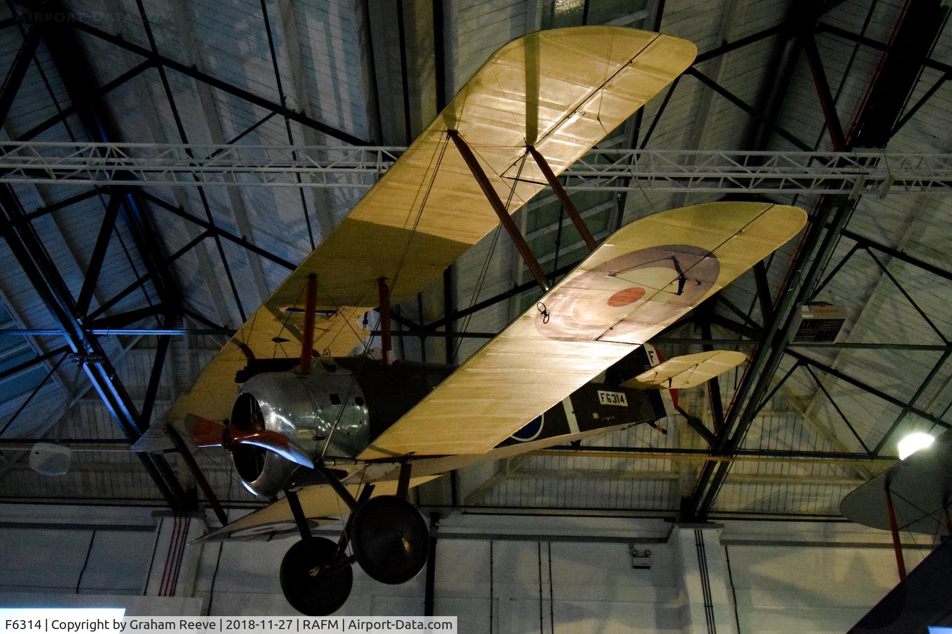 F6314, Sopwith F.1 Camel C/N Not found F6314, On display at the RAF Museum, Hendon.