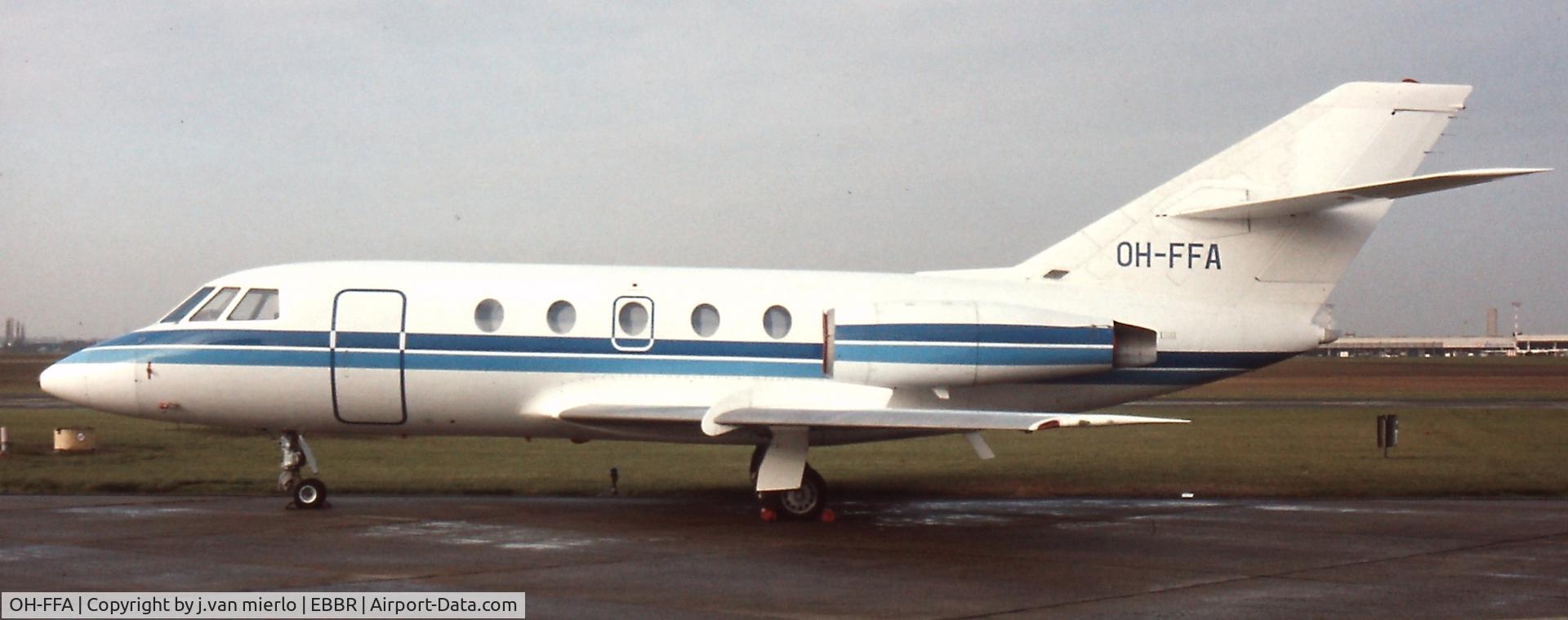 OH-FFA, 1970 Dassault Falcon (Mystere) 20D C/N 178, Brussels, General Aviation Terminal '90s