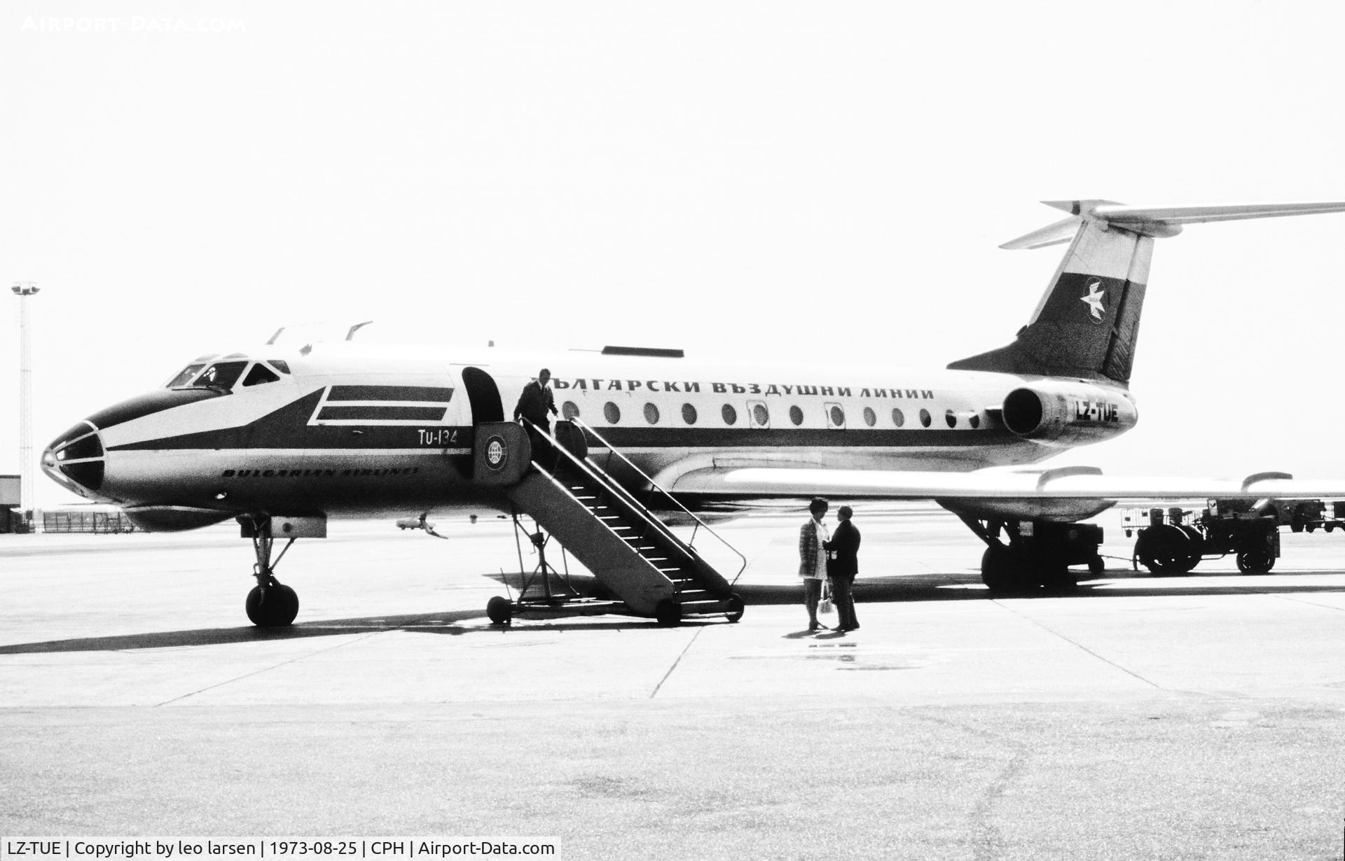 LZ-TUE, 1969 Tupolev Tu-134 C/N 9350914, copenhagen25.8.1973