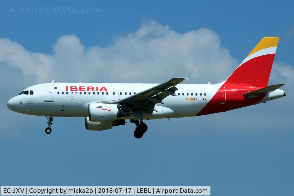 EC-JXV, 2006 Airbus A319-111 C/N 2897, Landing