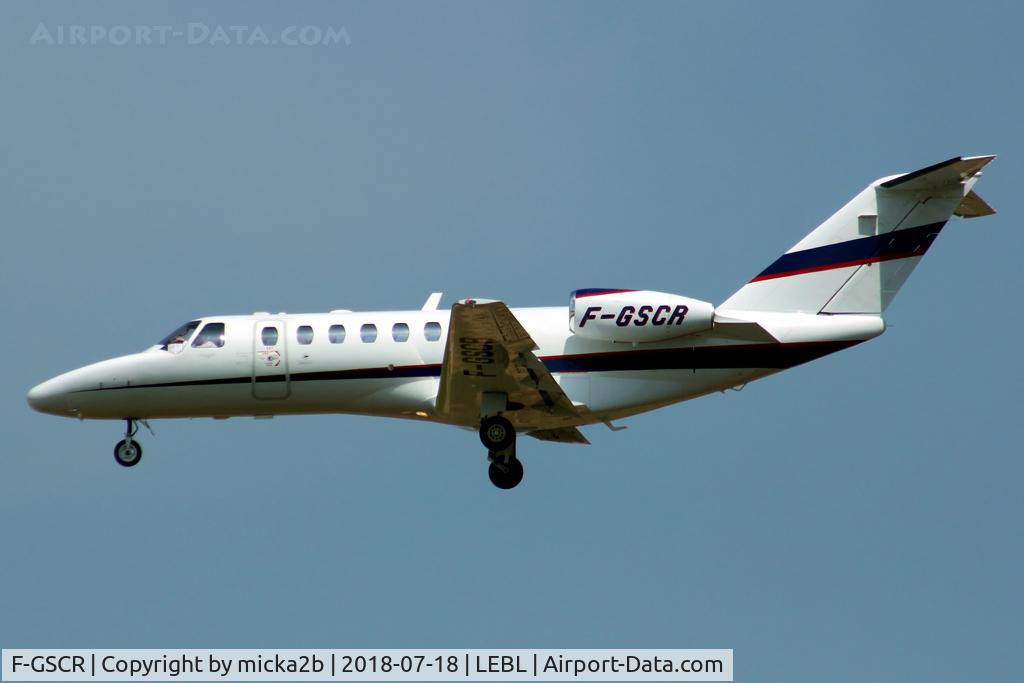 F-GSCR, 2008 Cessna 525B CitationJet CJ3 C/N 525B-0264, Landing