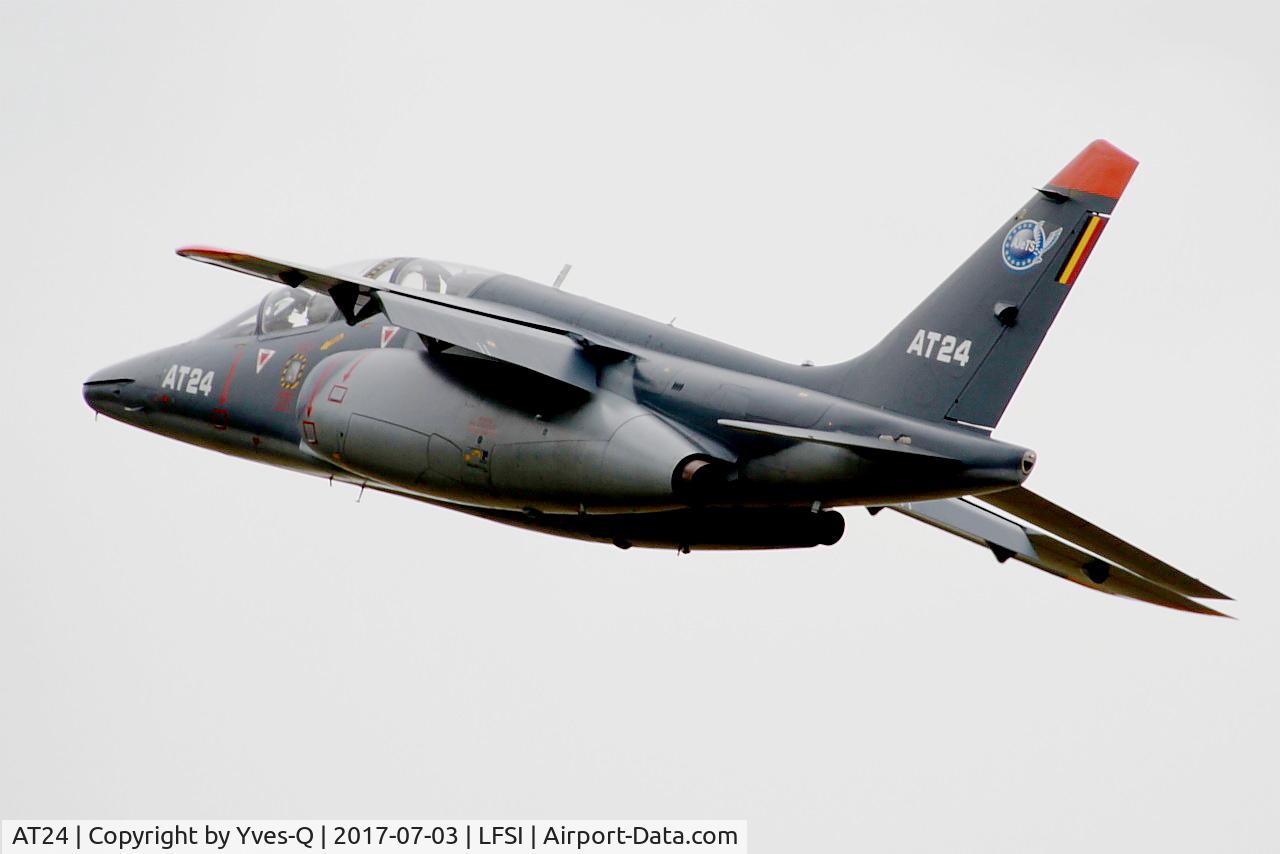 AT24, Dassault-Dornier Alpha Jet 1B C/N B24/1100, Belgian Air Force Dassault-Dornier Alpha Jet 1B, Take off rwy 29, St Dizier-Robinson Air Base 113 (LFSI) Open day 2017