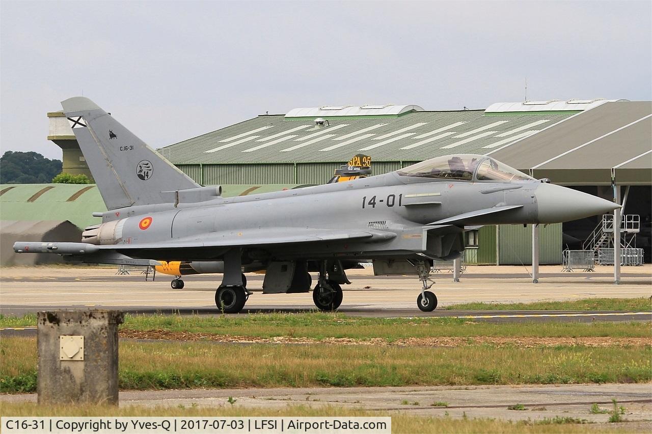 C16-31, Eurofighter EF-2000 Typhoon S C/N SS012, Eurofighter EF-2000 Typhoon S, Taxiing to holding point rwy 29, St Dizier-Robinson Air Base 113 (LFSI) Open day 2017