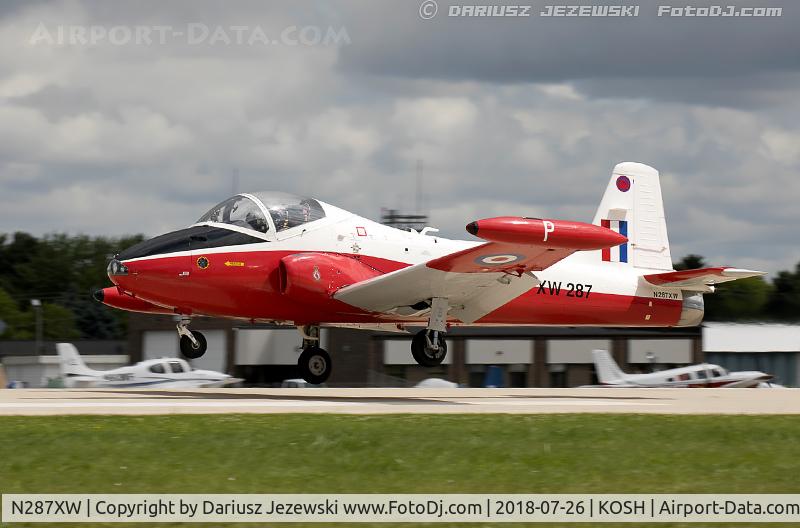 N287XW, 1969 BAC 84 Jet Provost T.5 C/N EEP/JP/951, Bac Jet Provost P84 MK.5  C/N XW287, N287XW