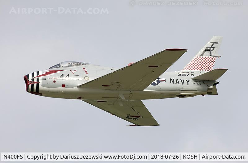 N400FS, 1958 North American AF-1E Fury C/N 244-83, North American FJ-4B Fury  C/N 143575 - Dr. Rich Sugden, N400FS