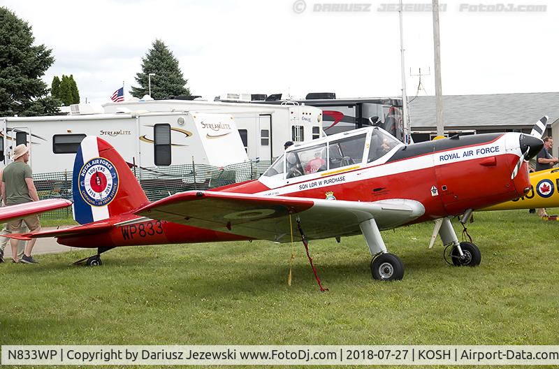 N833WP, 1952 De Havilland DHC-1 Chipmunk T.10 C/N C1/0714, De Havilland Canada DHC-1 Chipmunk T.10  C/N C1/0714, N833WP