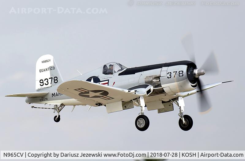 N965CV, 1952 Vought F4U-7 Corsair C/N 965, Chance Vought F4U-7 Corsair  C/N 965, N965CV