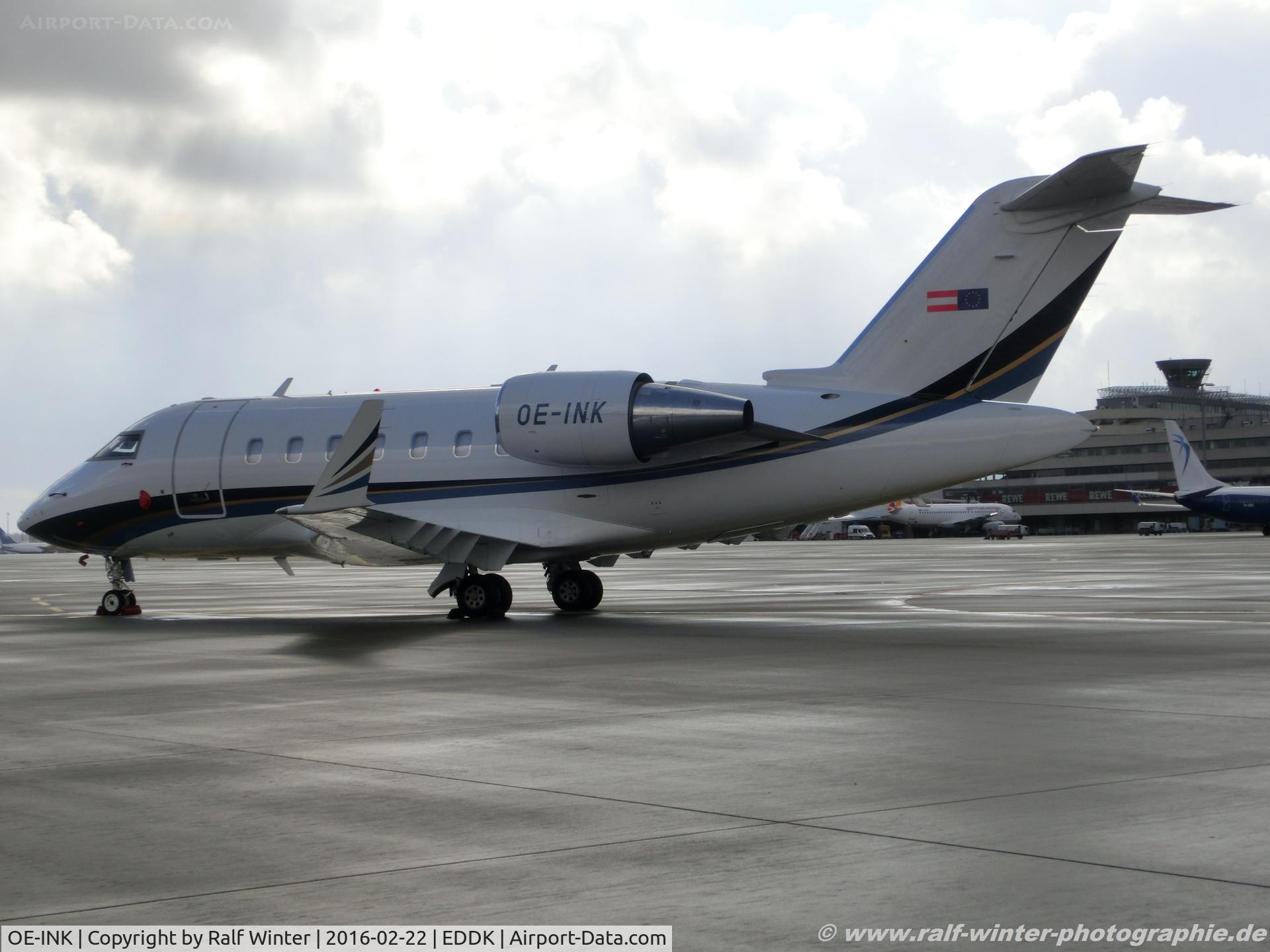 OE-INK, 2009 Bombardier Challenger 605 (CL-600-2B16) C/N 5825, Bombardier CL-600-2B16 Challenger 605 - Transair - 5825 - OE-INK - 22.02.2016 - CGN