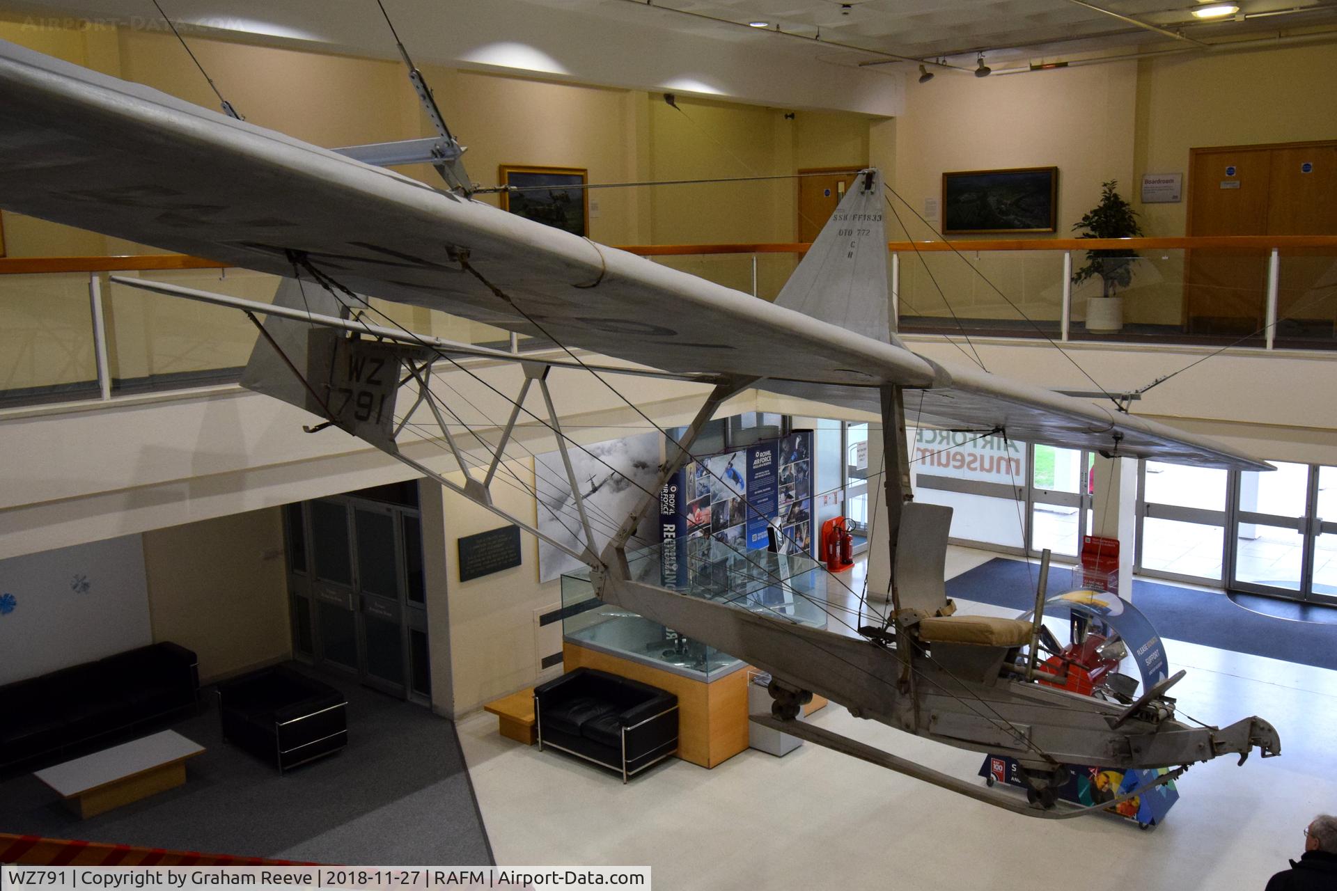 WZ791, 1952 Slingsby T-38 Grasshopper TX.1 C/N 787, On display at the RAF Museum, Hendon.