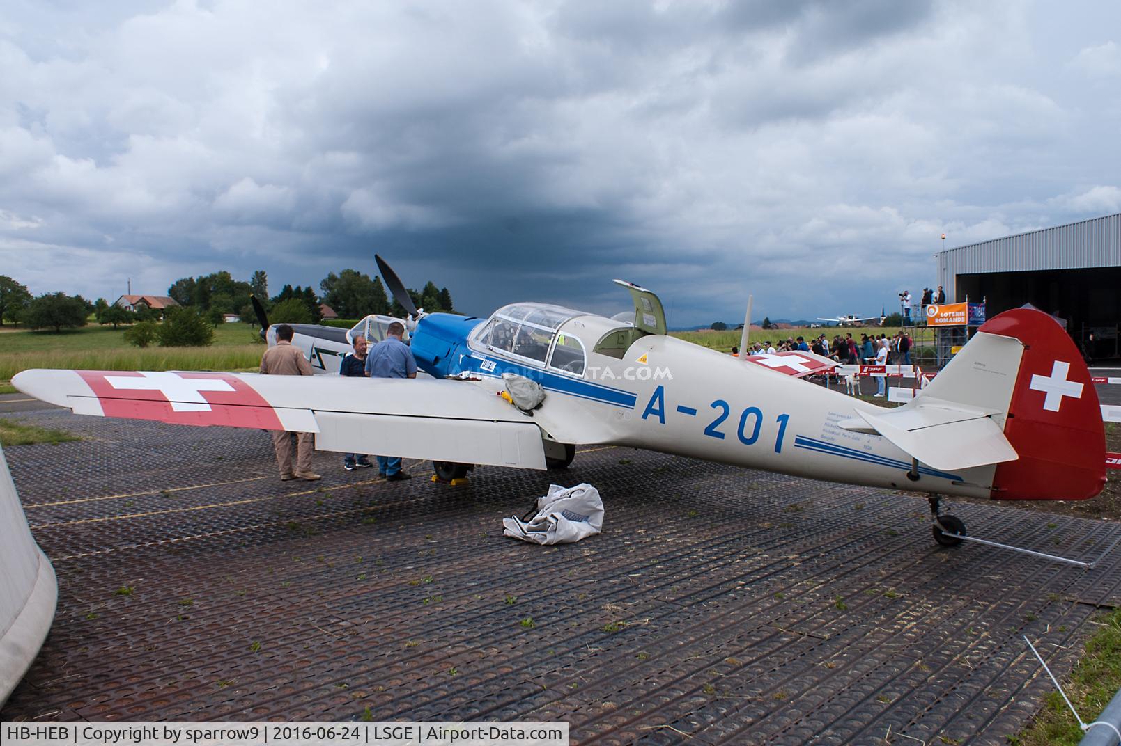 HB-HEB, 1938 Messerschmitt Bf-108B-1 Taifun C/N 1988, Dark sky over RIO 2016 Ecuvillens