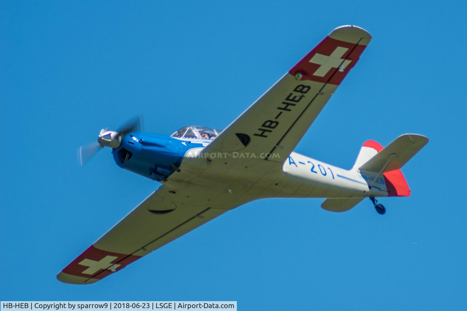 HB-HEB, 1938 Messerschmitt Bf-108B-1 Taifun C/N 1988, RIO 2018 Ecuvillens