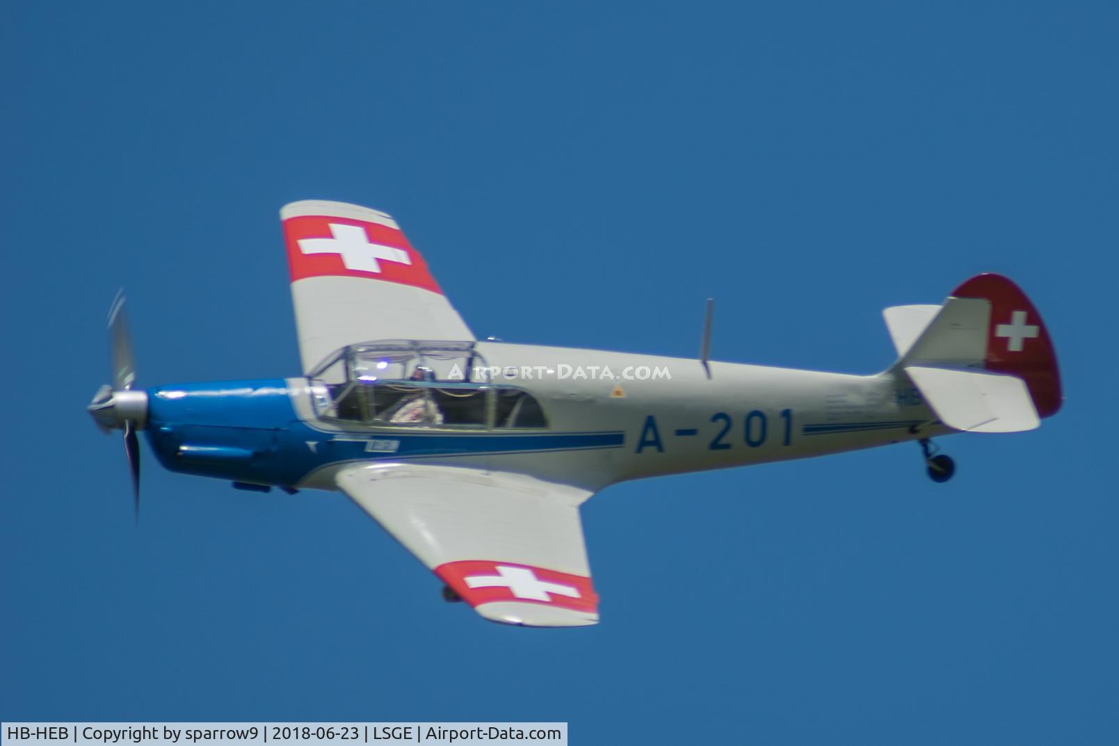 HB-HEB, 1938 Messerschmitt Bf-108B-1 Taifun C/N 1988, RIO 2018 Ecuvillens