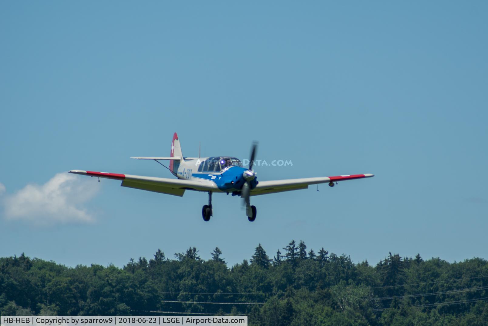HB-HEB, 1938 Messerschmitt Bf-108B-1 Taifun C/N 1988, RIO 2018 Ecuvillens