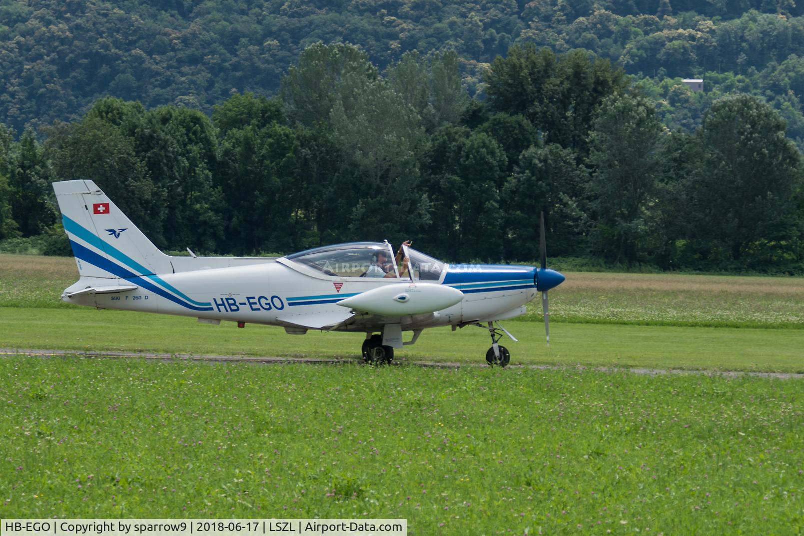 HB-EGO, 1992 SIAI-Marchetti SF-260D C/N 838, At Locarno-Magadino, civil part.