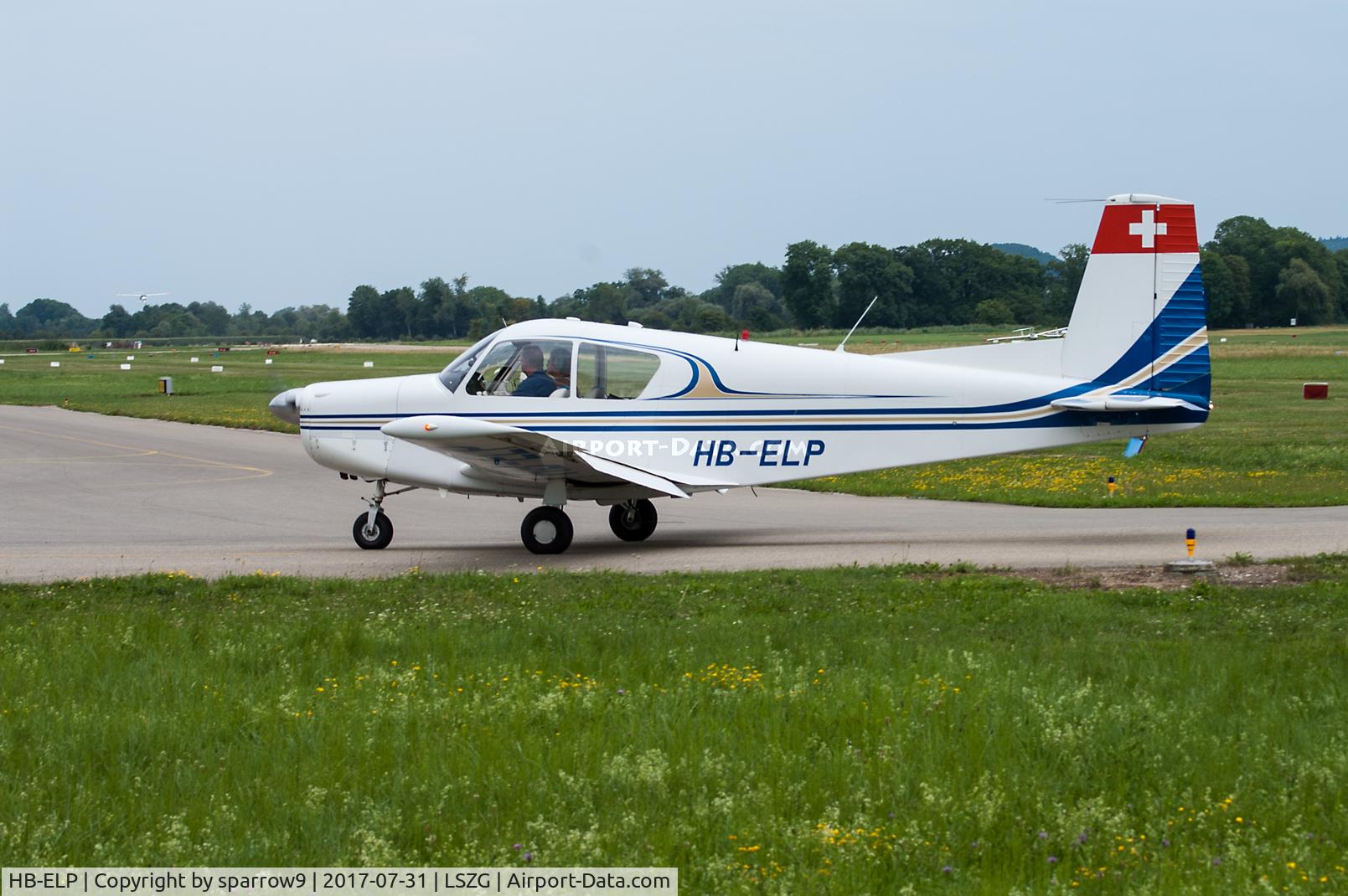 HB-ELP, 1966 SIAI-Marchetti S-205-20R C/N 231, At Grenchen airport. HB-registered since 1966-10-03