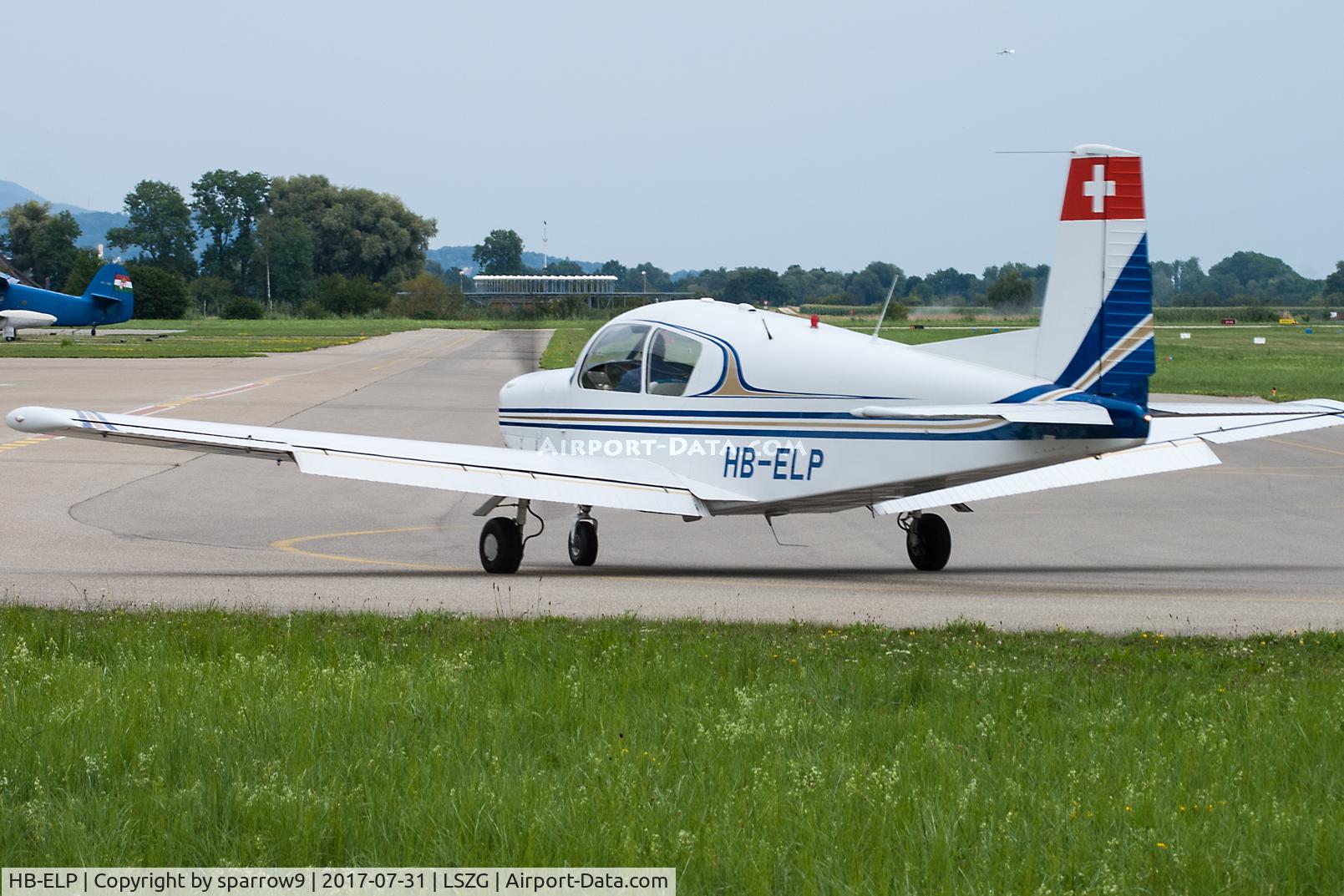 HB-ELP, 1966 SIAI-Marchetti S-205-20R C/N 231, At Grenchen airport. HB-registered since 1966-10-03