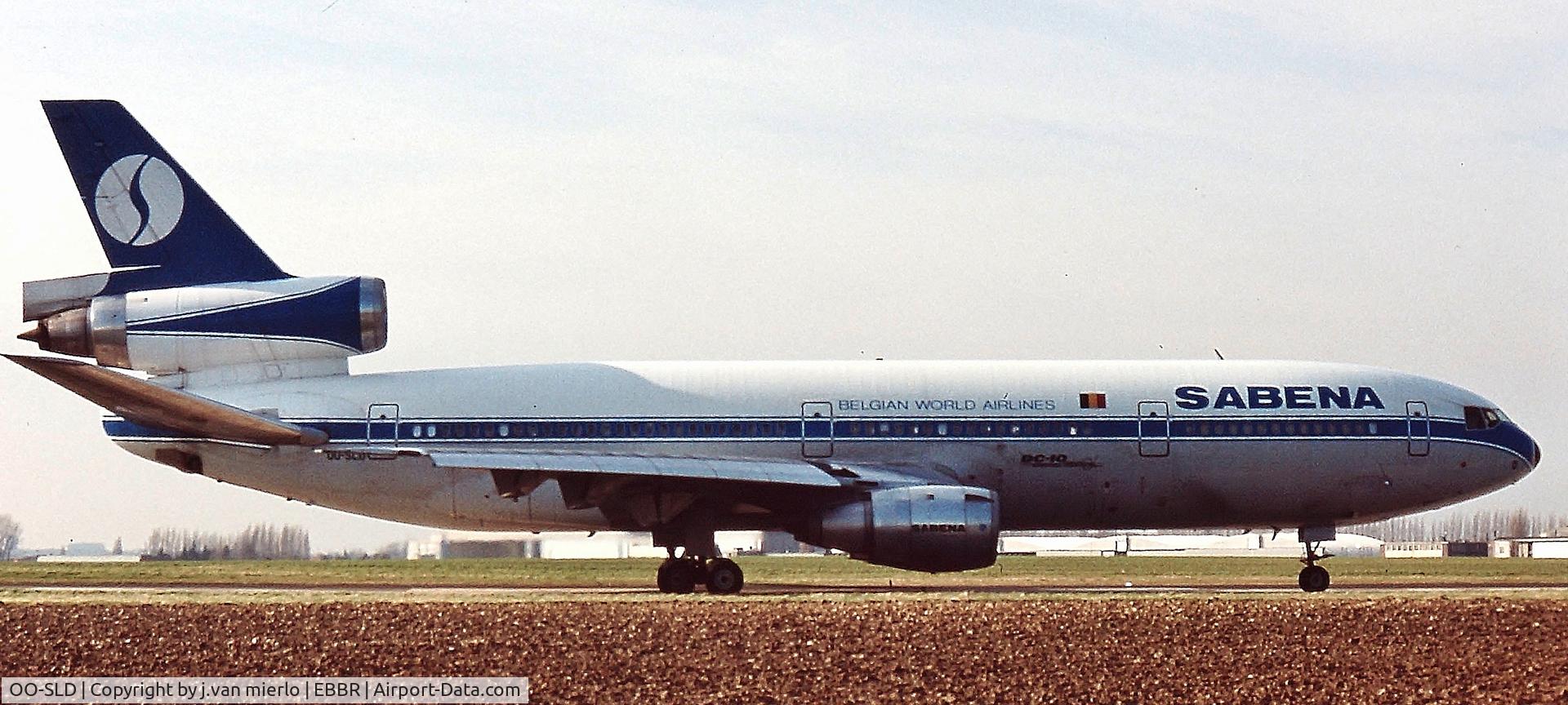 OO-SLD, 1980 McDonnell Douglas DC-10-30F C/N 47835, Holding awaiting t/o clearance EBBR '90s