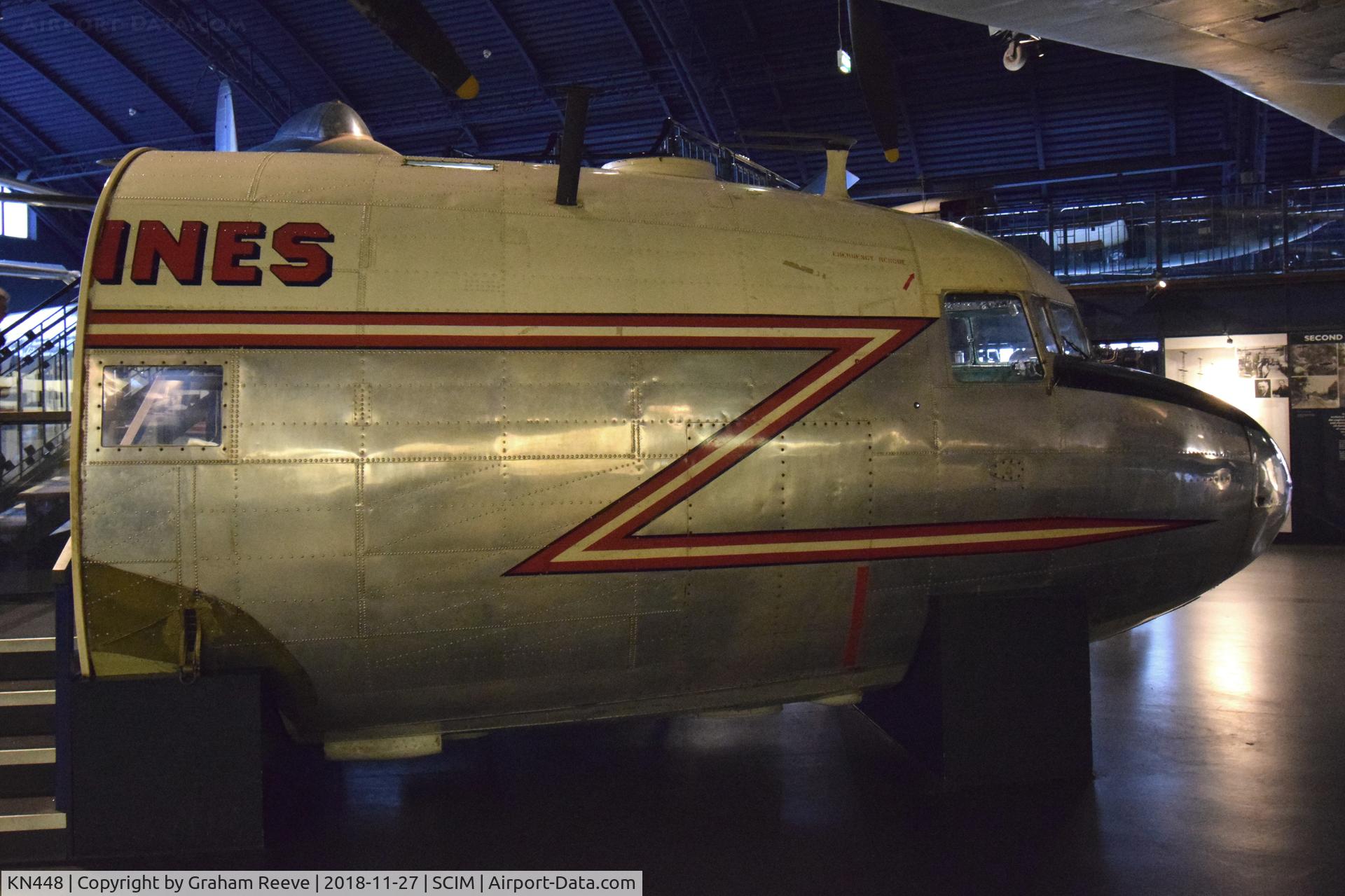 KN448, 1944 Douglas C-47B-30-DK Dakota IV C/N 32918, Forward section of a DC 3, on display at the Science Museum, London.