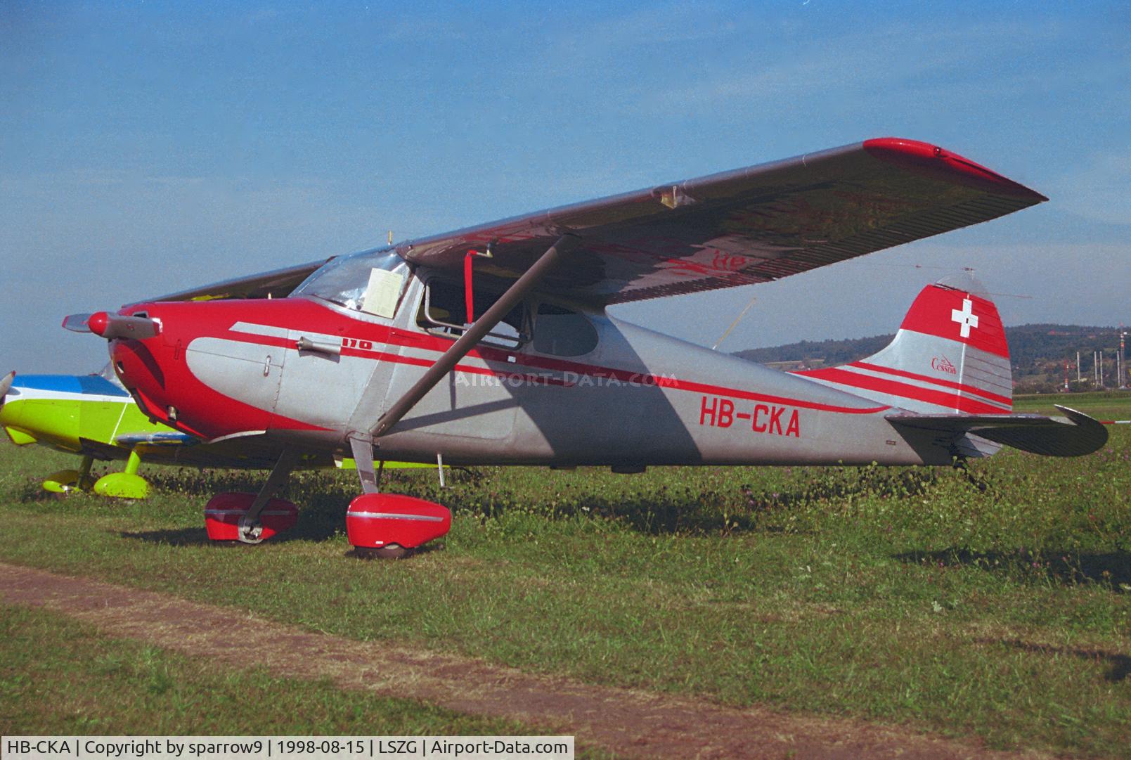 HB-CKA, 1949 Cessna 170A C/N 19135, At Grenchen airport.