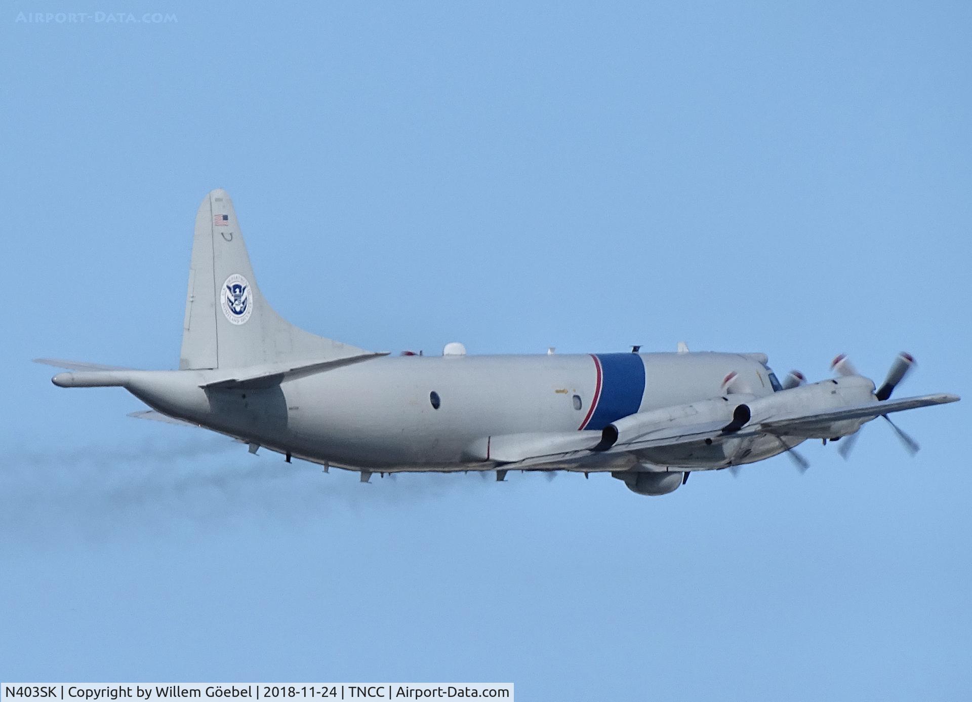 N403SK, Lockheed P-3B Orion C/N 185-5284, Take off from TNCC