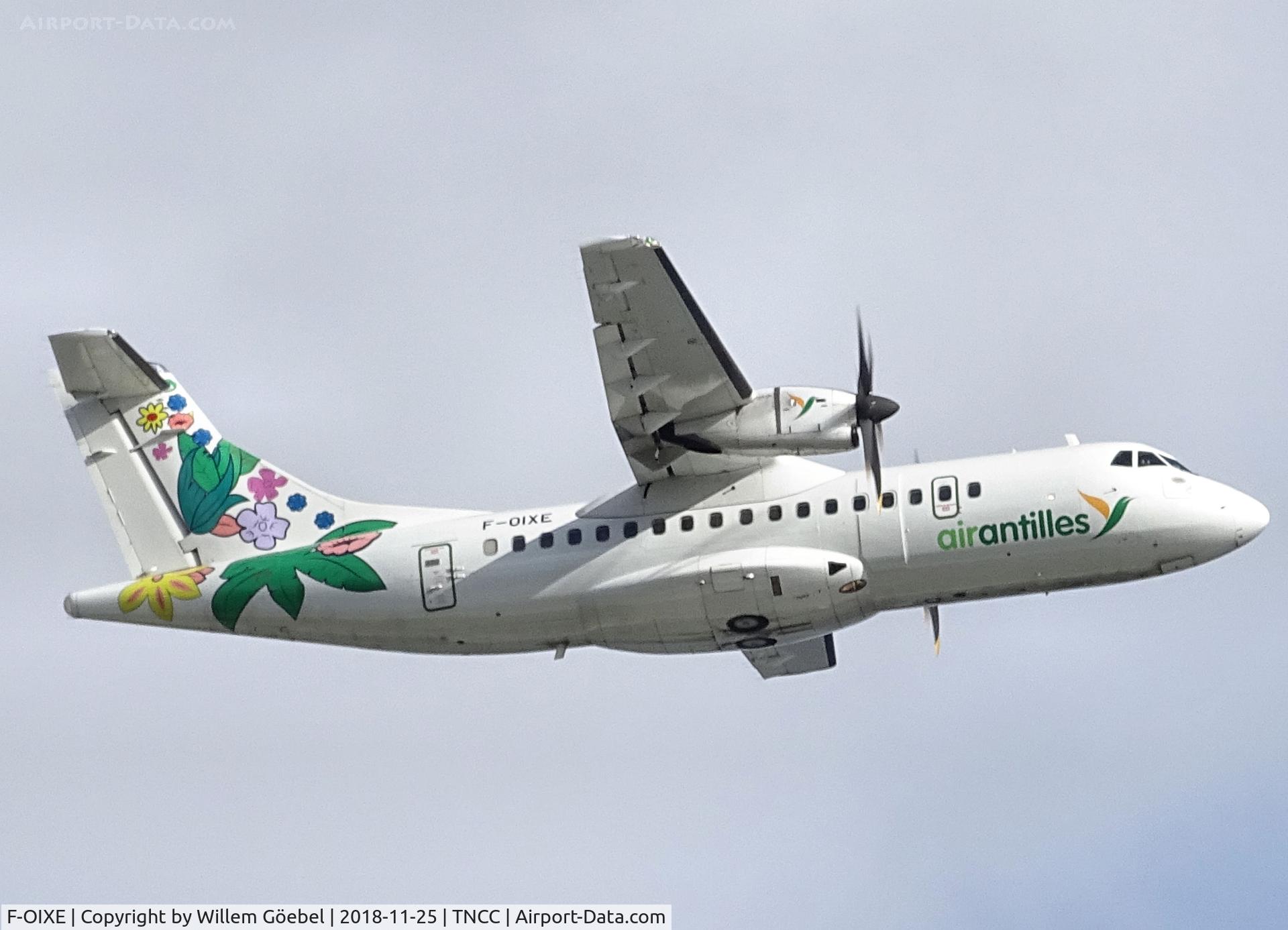 F-OIXE, 2009 ATR 42-500 C/N 807, Take off from Hato Airport
