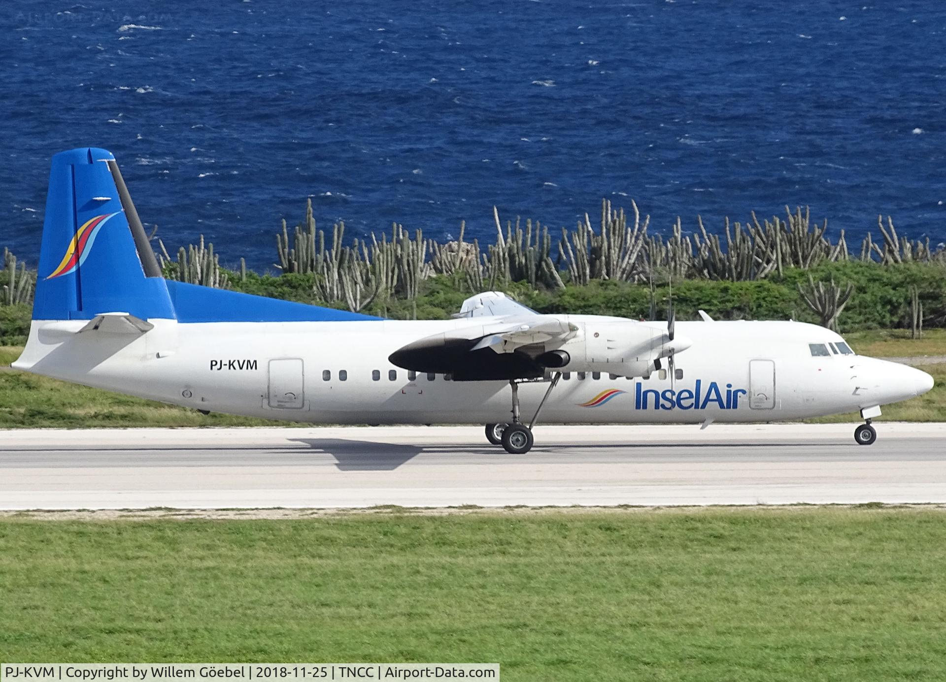 PJ-KVM, 1993 Fokker 50 C/N 20288, Taxi to the gate of Hato airport