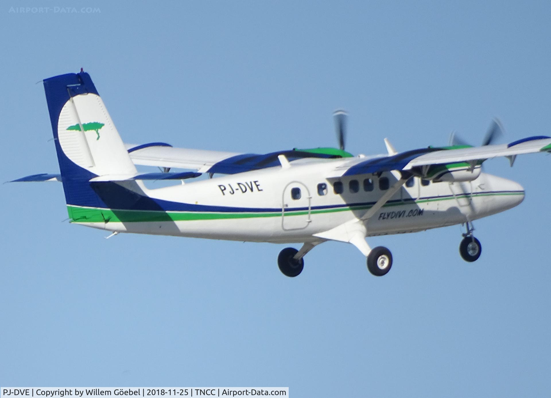 PJ-DVE, 1973 De Havilland Canada DHC-6-300 Twin Otter C/N 369, Take off from Hato Airport