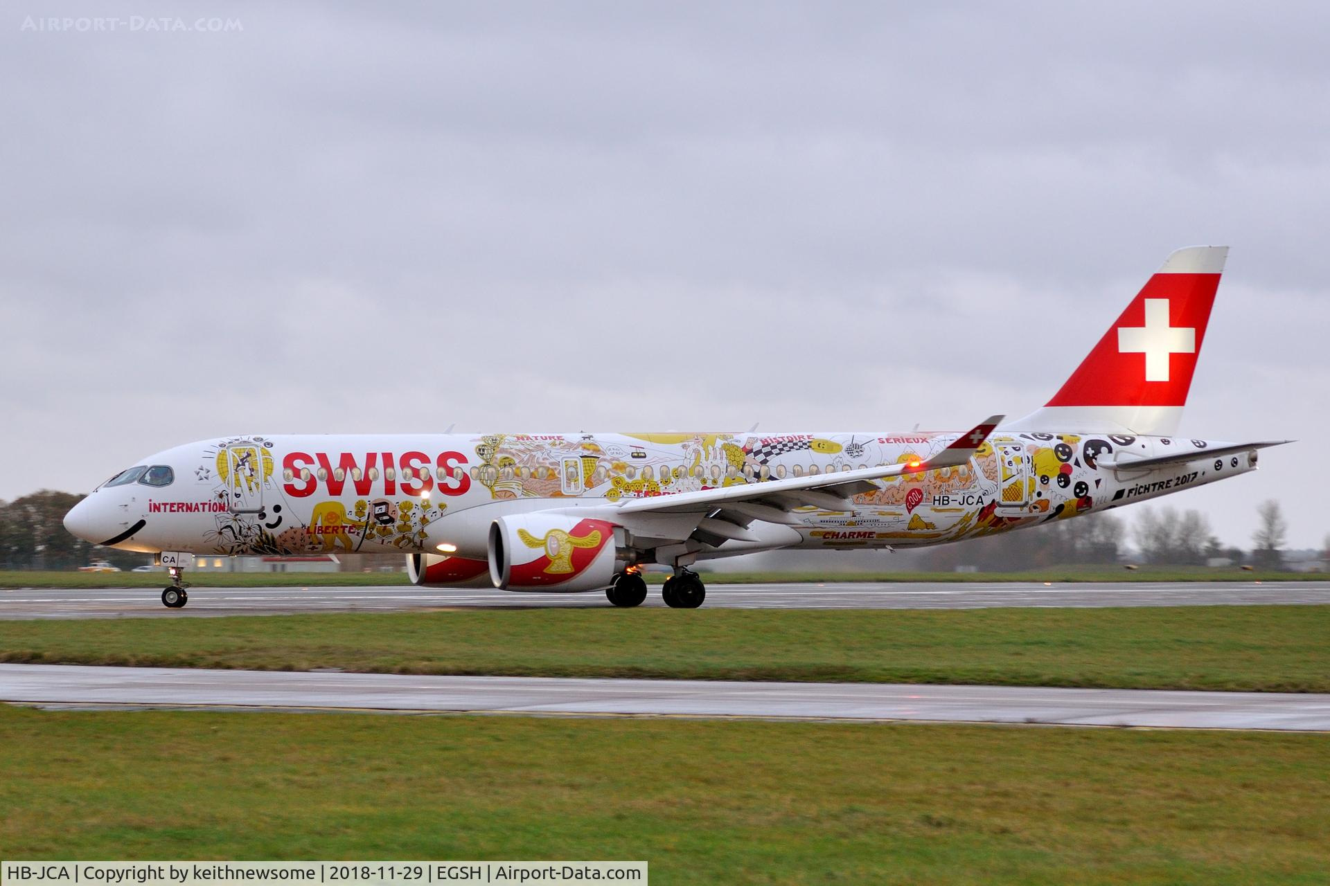 HB-JCA, 2017 Bombardier CSeries CS300 (BD-500-1A11) C/N 55010, Arriving for Air Livery.