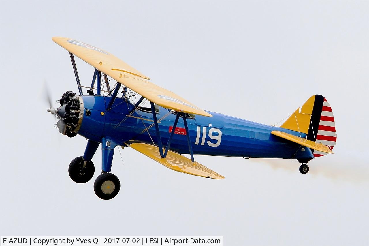 F-AZUD, 1941 Boeing A75N1 (PT-17) C/N 75-1606, Boeing A75N1, On display, St Dizier-Robinson Air Base 113 (LFSI) Open day 2017