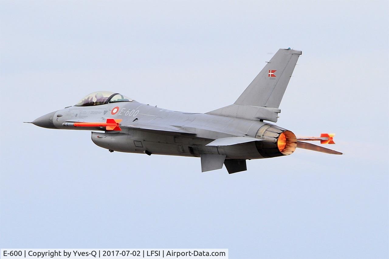 E-600, 1980 SABCA F-16AM Fighting Falcon C/N 6F-35, Royal Danish Air Force SABCA F-16AM Fighting Falcon, Take off rwy 29, St Dizier-Robinson Air Base 113 (LFSI) Open day 2017