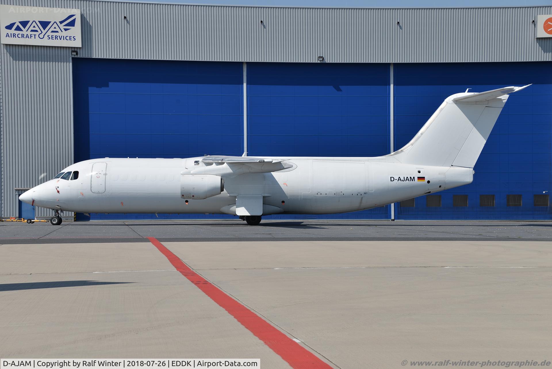 D-AJAM, 1989 British Aerospace BAe-146-300QT Quiet Trader C/N E3150, British Aerospace BAe 146 Avro 146-300QT - WH WDL WDL Aviation without colors - 3150 - D-AJAM - 26.07.2018 - CGN