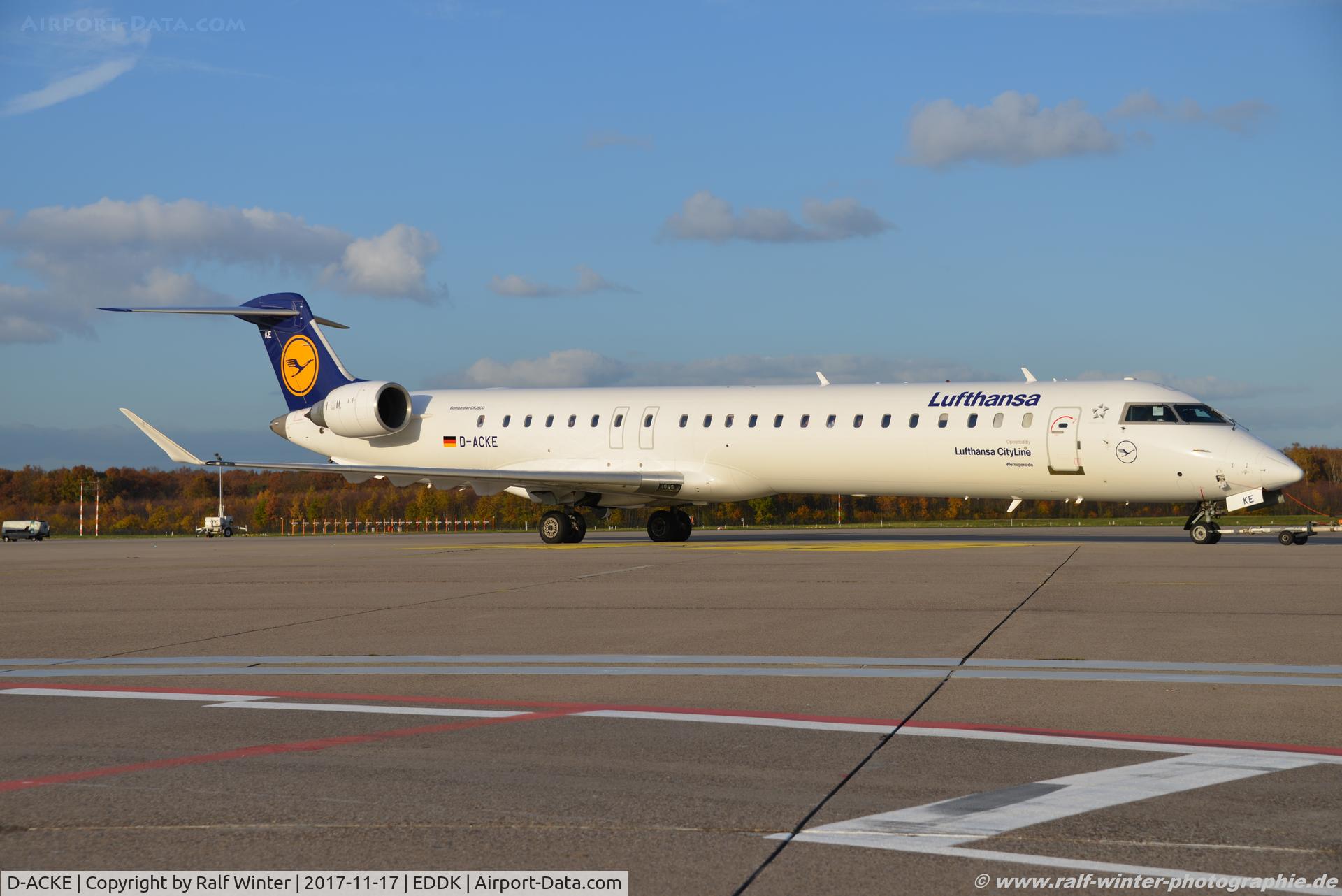D-ACKE, 2006 Bombardier CRJ-900LR (CL-600-2D24) C/N 15081, Bombardier CL-600-2D24 CRJ-900 - CL CLH Lufthansa CityLine 'Wernigerode' - 15081 - D-ACKE - 17.11.2017 - CGN