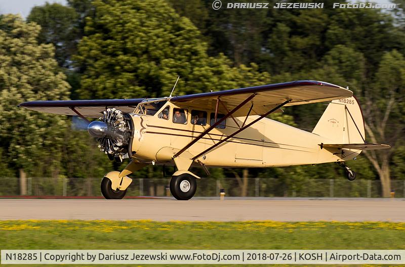 N18285, 1933 Stinson JR. SR C/N 8776, Stinson JR. SR  C/N 8776, N18285