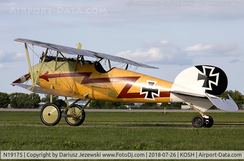 N19175, 2010 VINTAGE AVIATOR LIMITED THE Albatros DVa-1 C/N 1267, Albatros D-Va (replica)  C/N 1267, N19175