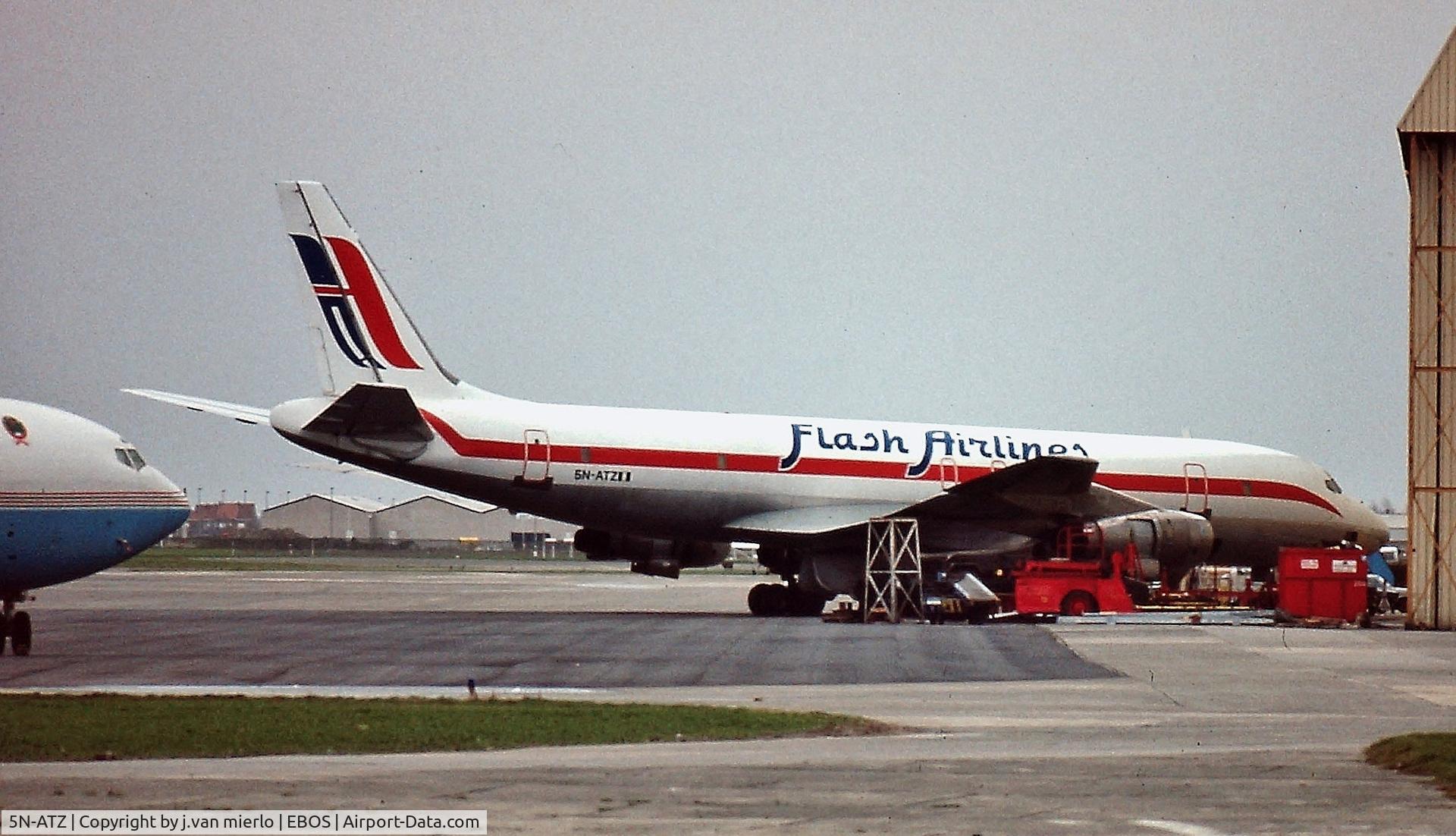 5N-ATZ, 1968 Douglas DC-8F-55 C/N 45965, Oostende, Belgium '90s