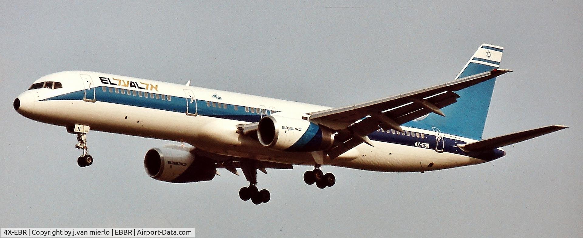 4X-EBR, 1988 Boeing 757-258 C/N 24254, Brussels, Belgium '25L '90s
