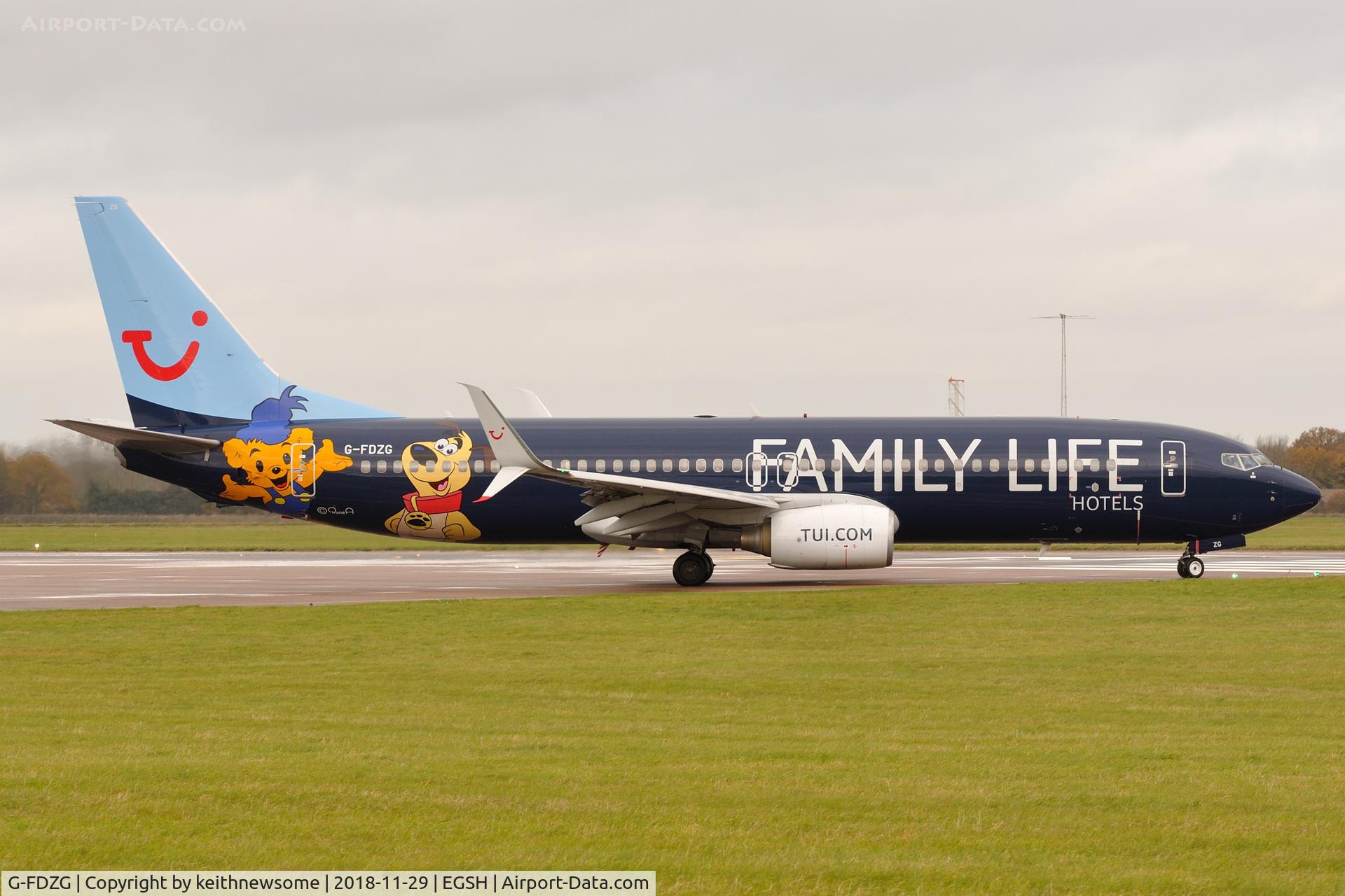 G-FDZG, 2008 Boeing 737-8K5 C/N 35139, Leaving for Tenerife.