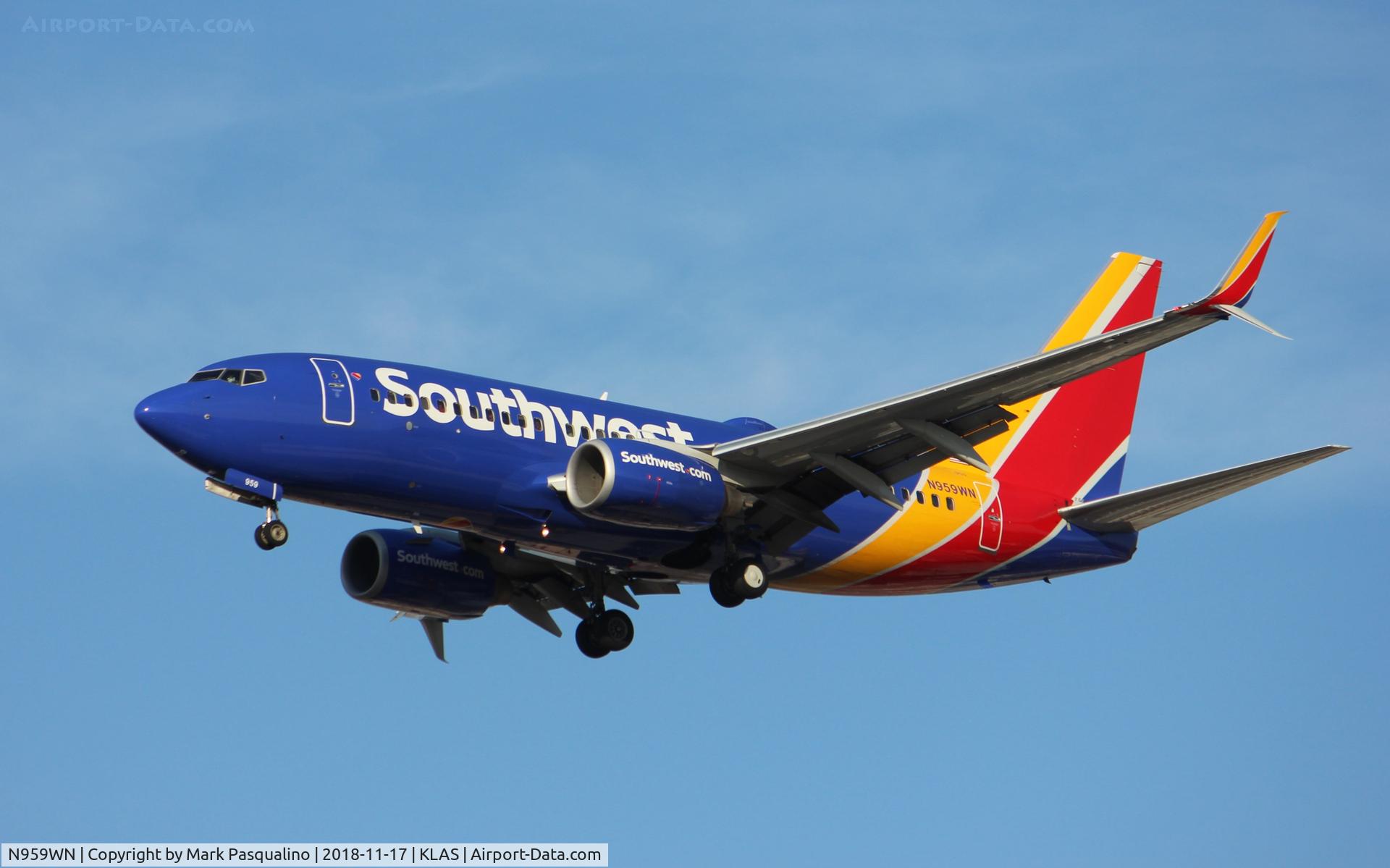 N959WN, 2011 Boeing 737-7H4 C/N 36674, Boeing 737-7H4