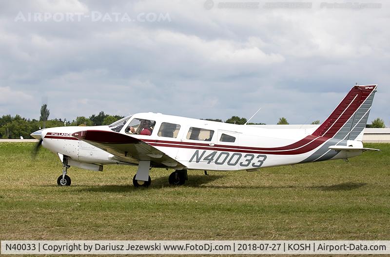 N40033, 1977 Piper PA-32R-300 Cherokee Lance C/N 32R-7780509, Piper PA-32R-300 Cherokee Lance  C/N 32R-7780509, N40033