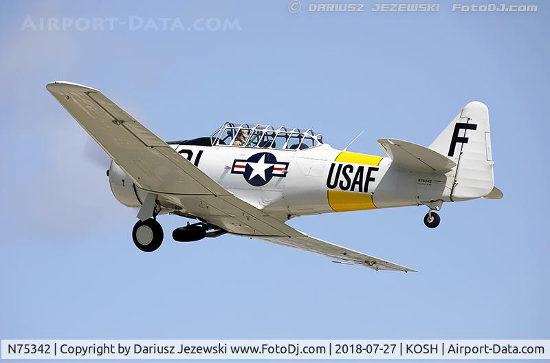 N75342, 1956 North American AT-6D Texan C/N 42-44641, North American AT-6D Texan  C/N 42-44641, N75342