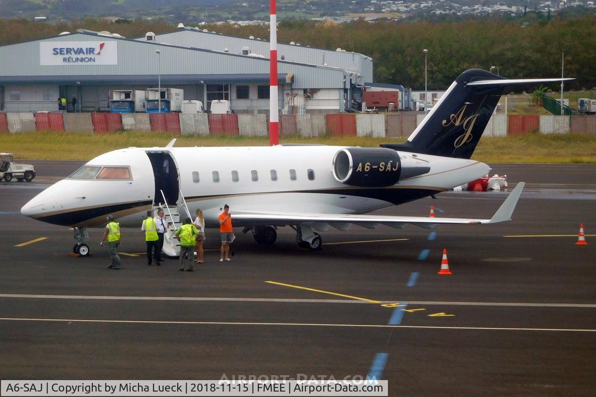 A6-SAJ, 2009 Bombardier Challenger 605 (CL-600-2B16) C/N 5837, At Reunion