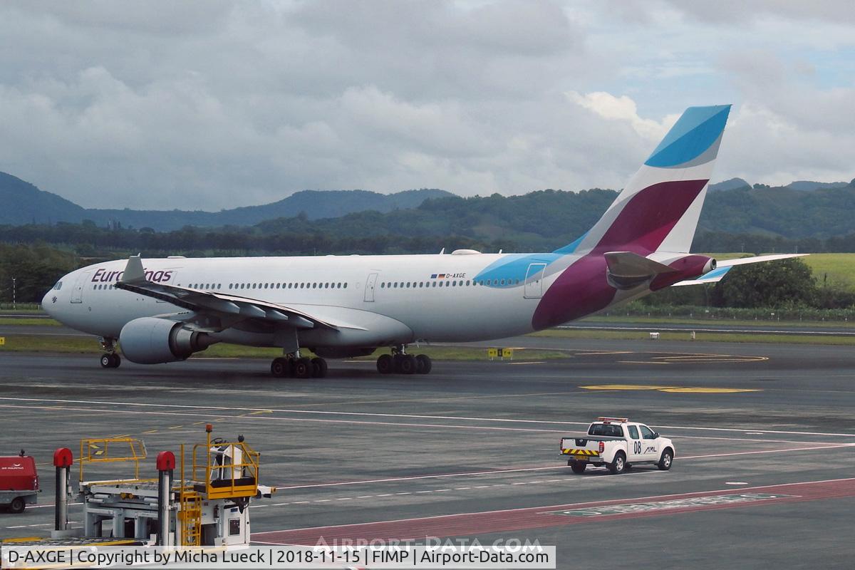 D-AXGE, 2004 Airbus A330-202 C/N 612, At Mauritius
