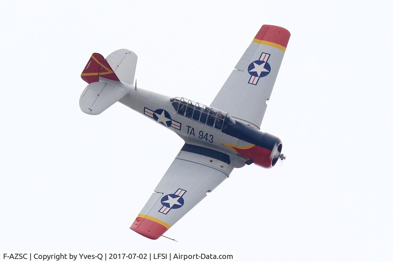 F-AZSC, North American AT-6D Texan C/N 88-15943 (41-34672), North American AT-6D Texan, On display, St Dizier-Robinson Air Base 113 (LFSI) Open day 2017