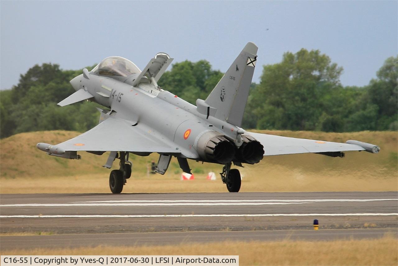 C16-55, Eurofighter EF-2000 Typhoon S C/N SS037, Eurofighter EF-2000 Typhoon S, Landing rwy 29, St Dizier-Robinson Air Base 113 (LFSI) Open day 2017